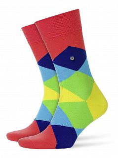 Мужские носки для уверенных мужчин с рисунком Argyle BURLINGTON 20942 Clyde SO Коралловй 8814